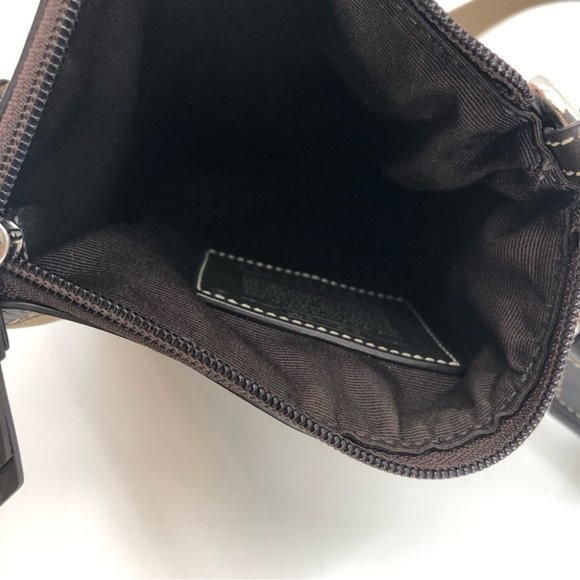 Coach Brown Leather Crossbody Coin Wallet | Adjustable Strap - Picture 5 of 6